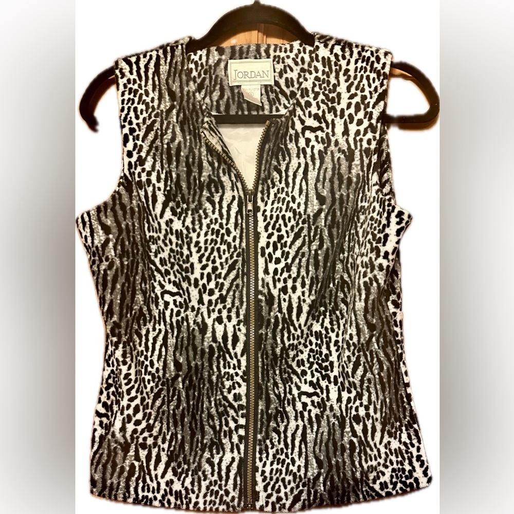 Jordan Zebra Print Women's Zip Up Vest